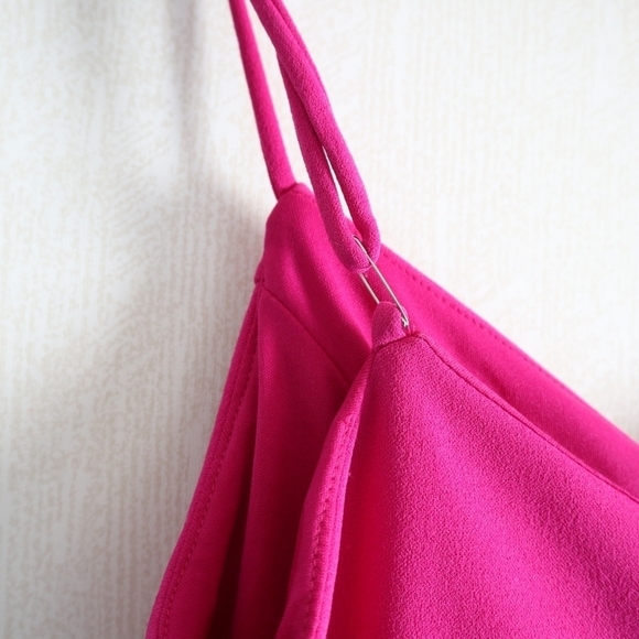 LOVE Nickie Lew Sparkle Pink Ruched side Stretch Dress - Picture 6 of 15